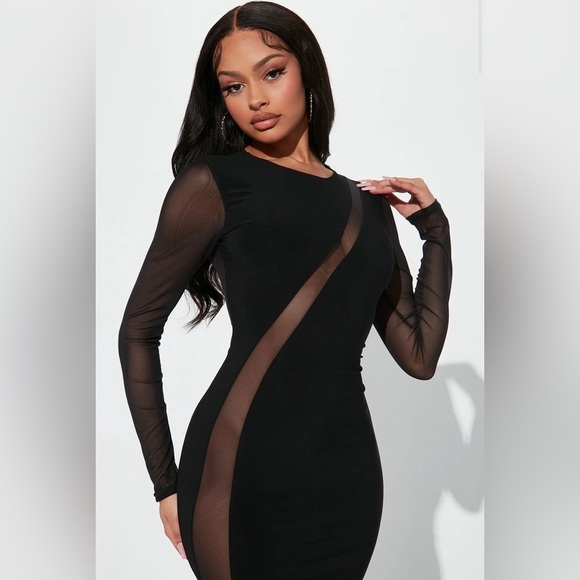 Fashion Nova Black Lydia maxi dress size small - Picture 2 of 3